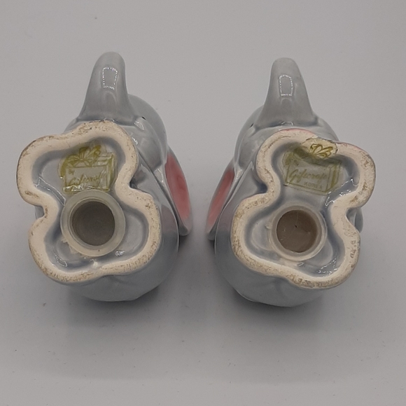 Vintage Adorable Elephant Salt & Pepper Shakers Gift Craft Korea Original Sticke - Picture 7 of 8